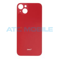 iPhone 14 Plus zadn&iacute; kryt (sklo) červen&yacute; s logem (OEM) - Big Hole