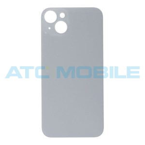 iPhone 14 Plus zadn&iacute; kryt (sklo) b&iacute;l&yacute; s logem (OEM) - Big Hole