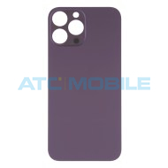 iPhone 14 Pro Max zadn&iacute; kryt (sklo) fialov&yacute; s logem (OEM)