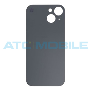 iPhone 15 zadn&iacute; kryt (sklo) čern&yacute; s logem (OEM) - Big Hole