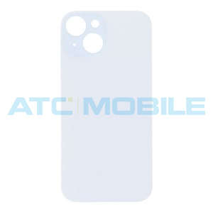 iPhone 15 zadn&iacute; kryt (sklo) modr&yacute; s logem (OEM) - Big Hole
