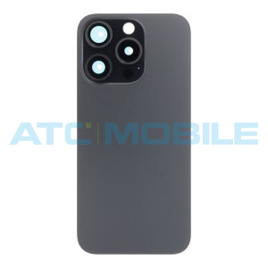 iPhone 15 Pro zadn&iacute; kryt s logem, r&aacute;mem včetně magnetů a skl&iacute;ček kamer čern&yacute; - Black Titanium (OEM)