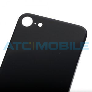 iPhone 8 zadn&iacute; kryt (sklo) čern&yacute; s logem (Premium) - EU, Big Hole