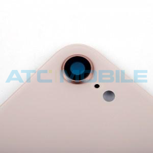 iPhone 8 zadn&iacute; kryt (sklo) zlat&yacute; s logem včetně skl&iacute;čka kamery (Premium) - EU