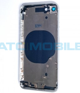 iPhone 8 zadn&iacute; kryt (sklo) s logem, r&aacute;mem b&iacute;l&yacute; včetně drž&aacute;ku SIM a tlač&iacute;tek, EU verze