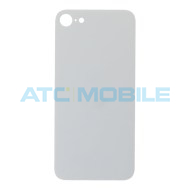 iPhone SE 2020 zadn&iacute; kryt (sklo) b&iacute;l&yacute; s logem (OEM) - EU, Big Hole