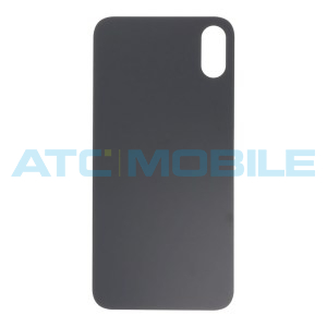 iPhone Xs zadn&iacute; kryt (sklo) čern&yacute; s logem (Premium) - EU, Big Hole