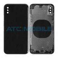 iPhone Xs zadn&iacute; kryt (sklo) s r&aacute;mem čern&yacute; včetně drž&aacute;ku SIM a tlač&iacute;tek, EU Verze 1:1