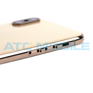 iPhone Xs zadn&iacute; kryt (sklo) s logem, r&aacute;mem zlat&yacute; včetně drž&aacute;ku SIM a tlač&iacute;tek, EU verze
