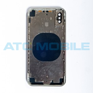 iPhone Xs zadn&iacute; kryt (sklo) s logem, r&aacute;mem b&iacute;l&yacute; včetně drž&aacute;ku SIM a tlač&iacute;tek, EU verze