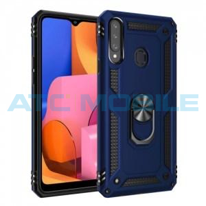 Shockproof Protective Case Samsung Galaxy A20s (SM-A207) modr&yacute; s kroužkem