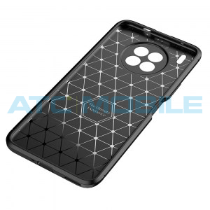 Shockproof Carbon Fiber kryt Huawei Nova 8i (NEN-LX1) čern&yacute;