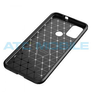 Shockproof Carbon Fiber kryt Motorola Moto G10 (XT2127-2), Moto G30 (XT2129-2) čern&yacute;