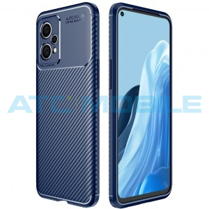 Shockproof Carbon Fiber kryt Realme 9 Pro (RMX3472) modr&yacute;