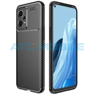Shockproof Carbon Fiber kryt Realme 9 Pro+ (RMX3392) čern&yacute;