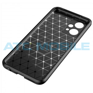 Shockproof Carbon Fiber kryt Realme 9 Pro+ (RMX3392) čern&yacute;
