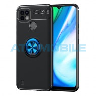 Ochrann&yacute; kryt Realme C21 s kroužkem čern&yacute;/modr&yacute;
