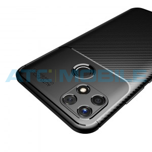 Shockproof Carbon Fiber kryt Realme Narzo 30A čern&yacute;