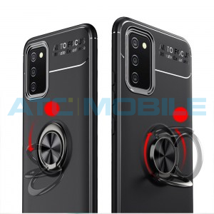 Ochrann&yacute; kryt Samsung Galaxy A02s (SM-A025) s koužkem čern&yacute;/modr&yacute;