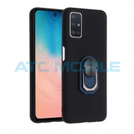 Shockproof kryt Oppo A52, A72, A92 čern&yacute;/modr&yacute; s kroužkem