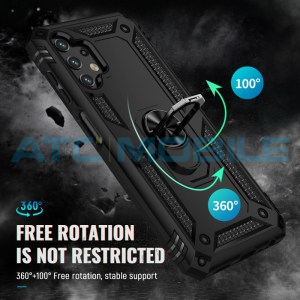 Shockproof kryt Samsung Galaxy A13 4G (SM-A135) čern&yacute; s kroužkem