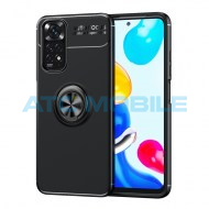 Shockproof kryt Xiaomi Redmi Note 11 4G čern&yacute; s kroužkem