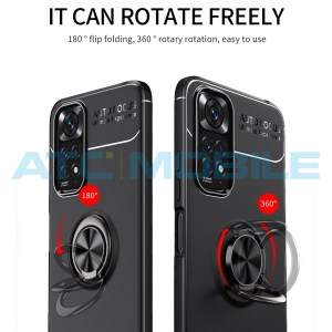 Shockproof kryt Xiaomi Redmi Note 11 4G čern&yacute; s kroužkem