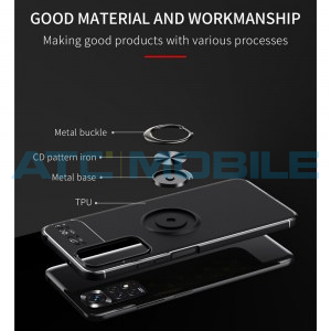 Shockproof kryt Xiaomi Redmi Note 11 4G čern&yacute; s kroužkem