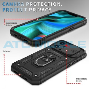 Shockproof Camera Sliding kryt iPhone 13 Pro s uzavřen&iacute;m kamery čern&yacute;