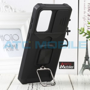 Shockproof Camera Sliding kryt Samsung Galaxy A33 5G (SM-A336) s uzavřen&iacute;m kamery čern&yacute;