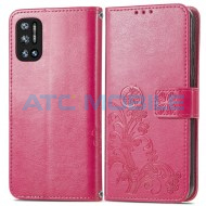 Pouzdro Book Doogee N40 Pro Four-leaf Texture otev&iacute;rac&iacute; magenta