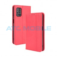 Pouzdro Book Doogee N40 Pro Magnetic Buckle Texture otev&iacute;rac&iacute; červen&eacute;