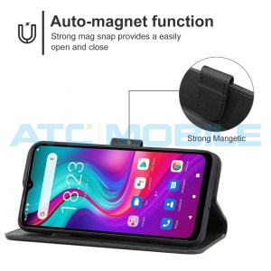 Pouzdro Book Doogee X96 Pro otev&iacute;rac&iacute; čern&eacute; (Fine Hole)