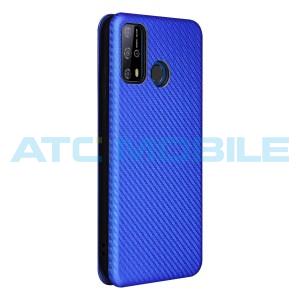 Pouzdro Magnetic Case Oukitel C23 Pro Carbon Fiber modr&eacute;