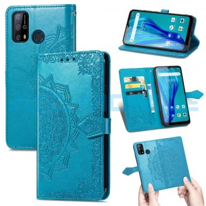Pouzdro Book Oukitel C23 Pro Mandala Flower Texture otev&iacute;rac&iacute; modr&eacute;