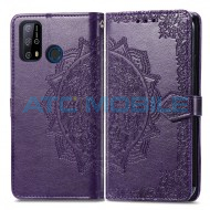 Pouzdro Book Oukitel C23 Pro Mandala Flower Texture otev&iacute;rac&iacute; fialov&eacute;