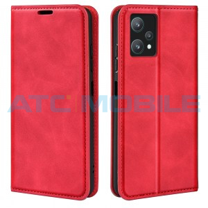 Pouzdro Magnetic Book Realme 9 Pro (RMX3472) Retro-Skin otev&iacute;rac&iacute; červen&eacute;