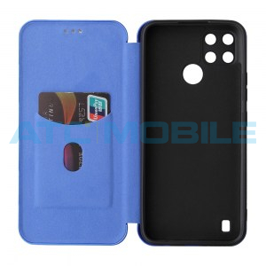 Pouzdro Magnetic Case Realme C21-Y (RMX3263), C25-Y (RMX3269) Carbon Fiber modr&eacute;