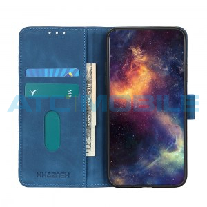 Pouzdro Book Xiaomi Redmi Note 10 Retro Texture otev&iacute;rac&iacute; modr&eacute;