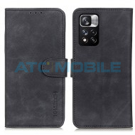 Pouzdro Book Xiaomi Redmi Note 11 Pro 4G Retro Texture otev&iacute;rac&iacute; čern&eacute;