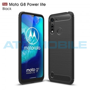 Carbon Fiber Case Motorola Moto G8 Power Lite (XT2055-1) čern&yacute;