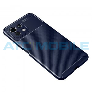Shockproof Carbon Fiber kryt Xiaomi Mi 11 Lite modr&yacute;