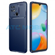 Shockproof Carbon Fiber kryt Xiaomi Redmi 10C modr&yacute;