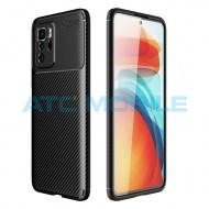 Shockproof Carbon Fiber kryt Xiaomi Redmi Note 10 Pro 5G čern&yacute;