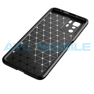 Shockproof Carbon Fiber kryt Xiaomi Redmi Note 10 Pro 5G čern&yacute;