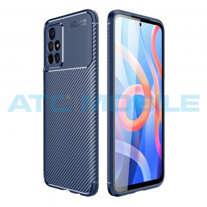 Shockproof Carbon Fiber kryt Xiaomi Redmi Note 11 5G modr&yacute;