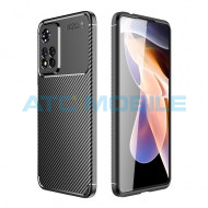 Shockproof Carbon Fiber kryt Xiaomi Redmi Note 11 Pro čern&yacute;