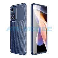 Shockproof Carbon Fiber kryt Xiaomi Redmi Note 11 Pro modr&yacute;