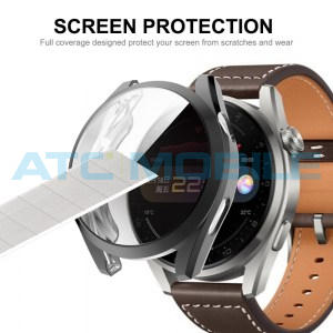 Ochrann&yacute; kryt ENKAY Huawei Watch GT 3 Pro pln&eacute; kryt&iacute; stř&iacute;brn&yacute;