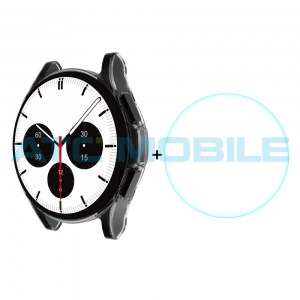 Ochrann&yacute; kryt ENKAY Samsung Galaxy Watch 4 Classic 42mm pln&eacute; kryt&iacute; čir&yacute; + ochrann&eacute; sklo